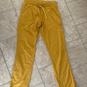 La Sportiva Climbing pants in yellow